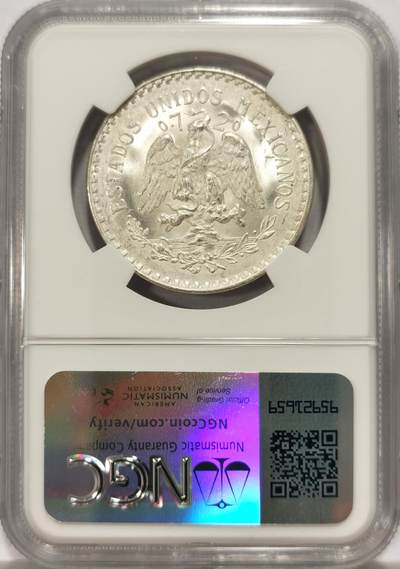 博洋堂世界钱币拍卖第129期（全场包邮） NGC MS67 墨西哥1944年1比索鹰洋银币，极致高分