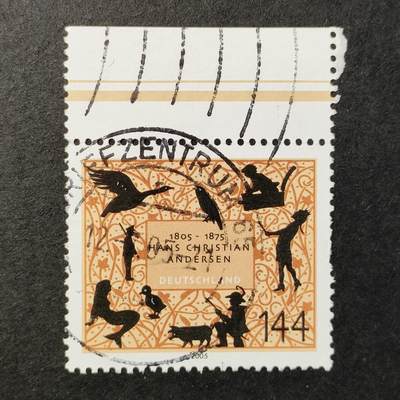 ↓君缘收藏524期☞钱币邮品↓无佣金、可寄存、满30元包邮  - 德国邮票，2005年安徒生诞辰200周年邮票1全