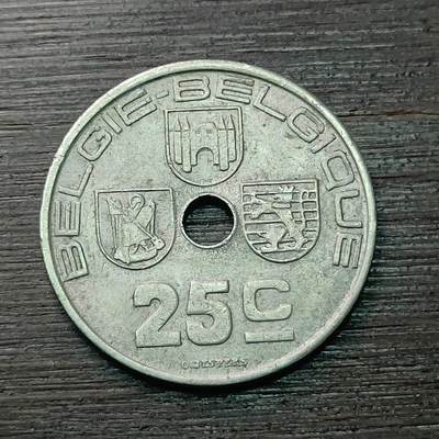 【铜匠收藏】★第121场★散币场，无佣金，30包邮。不满30元，支付5元运费。《接受代拍 代送NGC评级》 - 比利时 1938年 25分