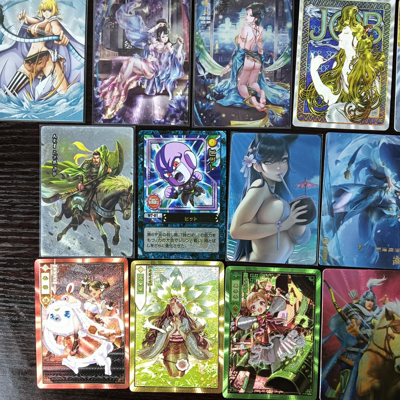 花开卡拍第29期（品控勿拍!!!拍品不寄存，运费5元，自制卡难免瑕疵，可能存在轻微撞角爆边等出厂瑕疵，品控介意勿拍！） 散配动漫粗闪31张