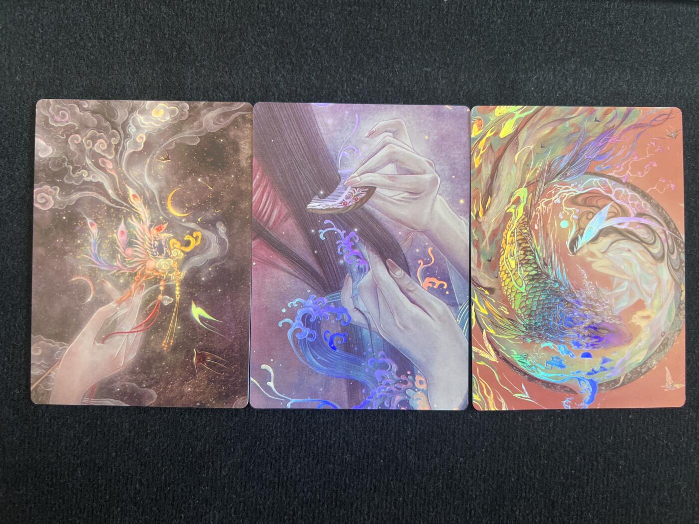 卡牌发烧友第7期（收拍品，各类国潮卡牌，不寄存，自制卡难免瑕疵，可能存在出厂瑕疵，品控介意勿拍！） 卡联社 山海美人 钗➕年华➕浮游 彩闪