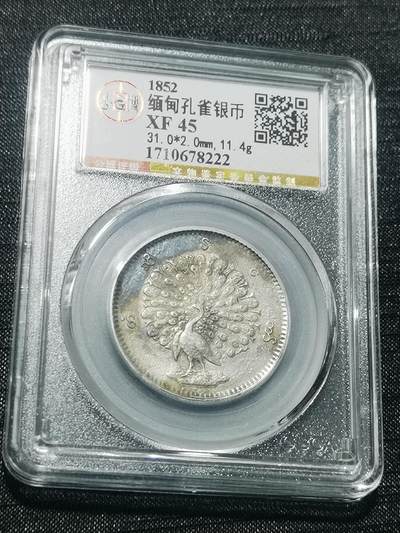 天下钱庄专场欢迎参拍 - 缅甸孔雀银币
