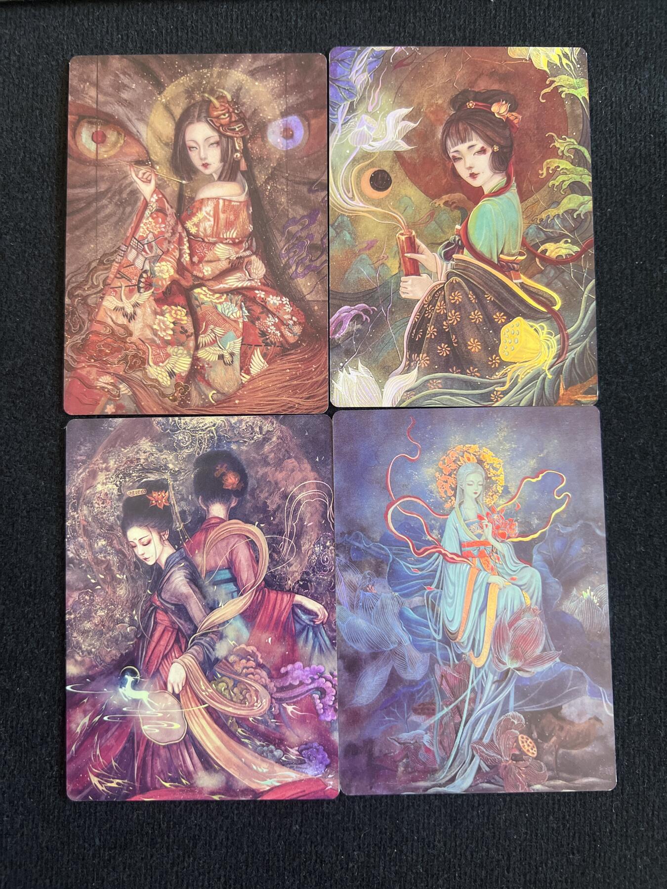 卡牌发烧友第7期（收拍品，各类国潮卡牌，不寄存，自制卡难免瑕疵，可能存在出厂瑕疵，品控介意勿拍！） 卡联社 山海美人 聊斋画壁 彩闪 四张（1）