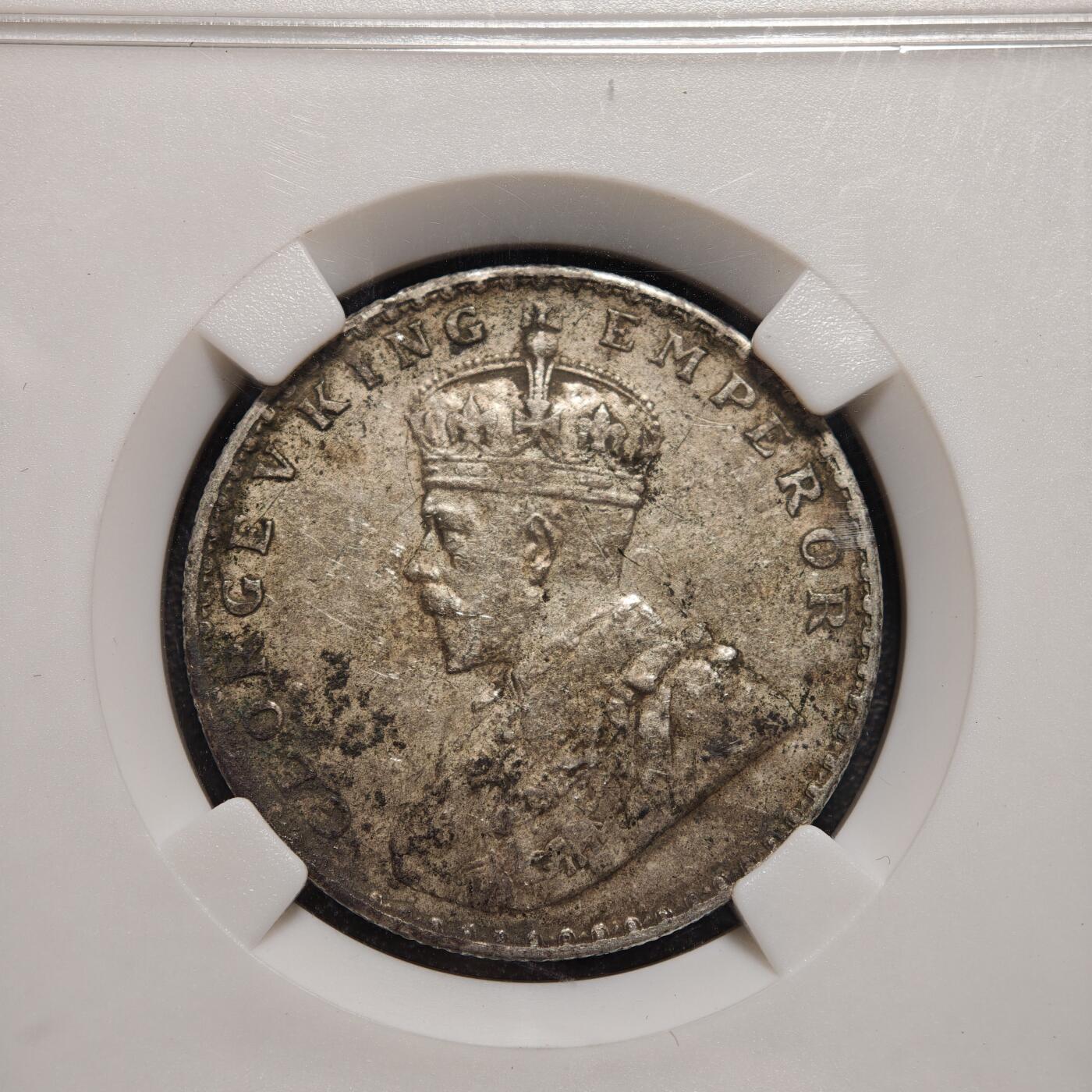 【德藏】世界币章拍卖第136期（拍品征集中~欢迎藏友联系） 1912年 英属印度卢比银币 中乾评级 AU53