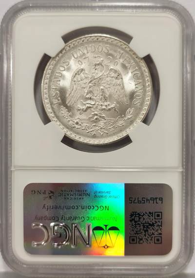 博洋堂世界钱币拍卖第129期（全场包邮） NGC MS67 墨西哥1943年1比索鹰洋银币，极致高分