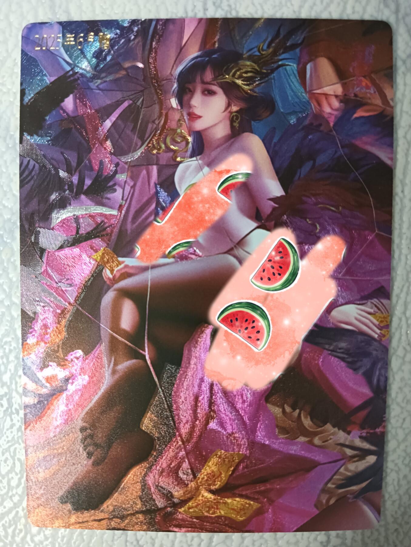 花开卡拍第29期（品控勿拍!!!拍品不寄存，运费5元，自制卡难免瑕疵，可能存在轻微撞角爆边等出厂瑕疵，品控介意勿拍！） 卡玩帕克6月满赠 陈阿娇黑丝版 粗闪