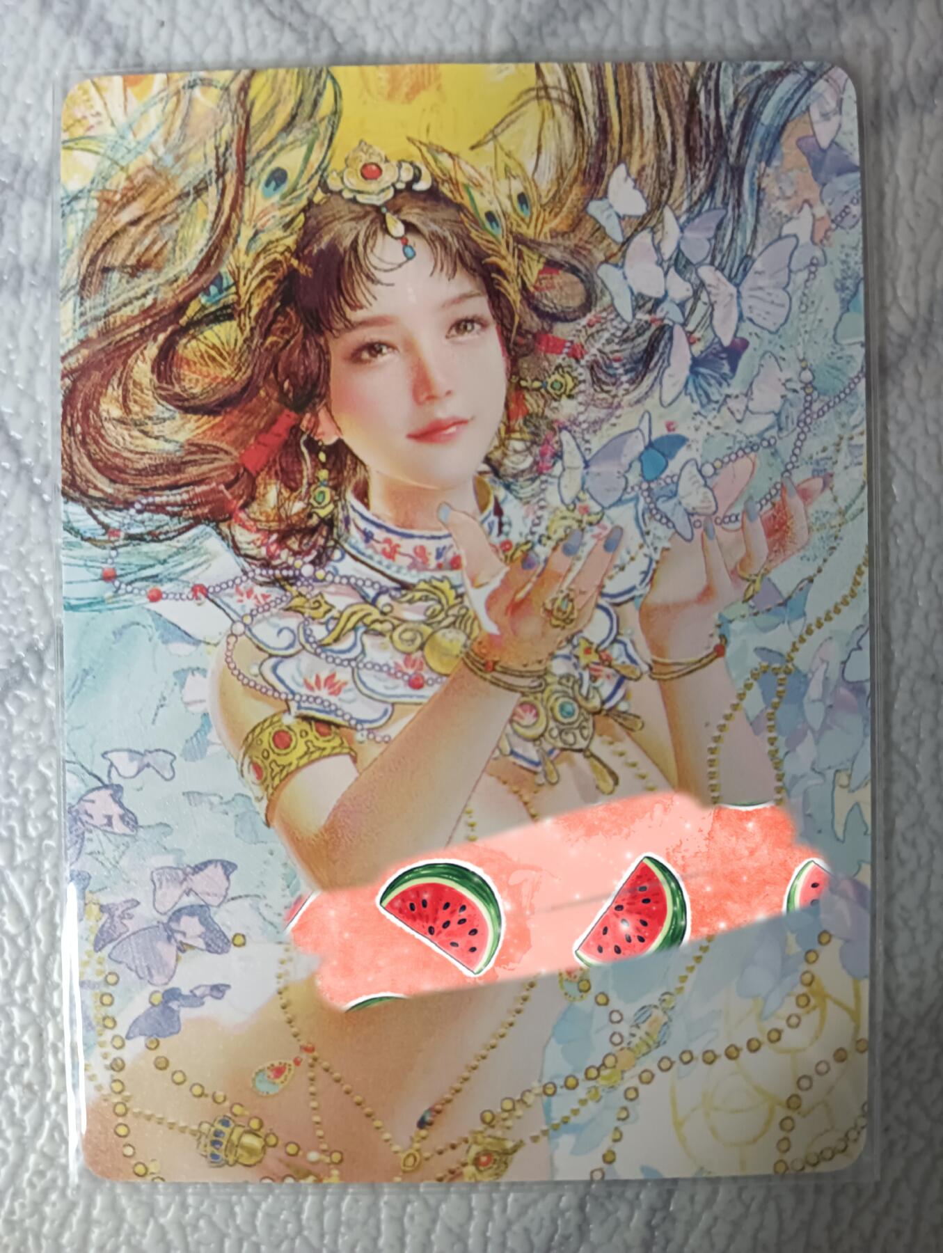 花开卡拍第29期（品控勿拍!!!拍品不寄存，运费5元，自制卡难免瑕疵，可能存在轻微撞角爆边等出厂瑕疵，品控介意勿拍！） 燎原卡牌 焱卡文化 刷子太虚幻境 晴雯大头卡，普卡，一张