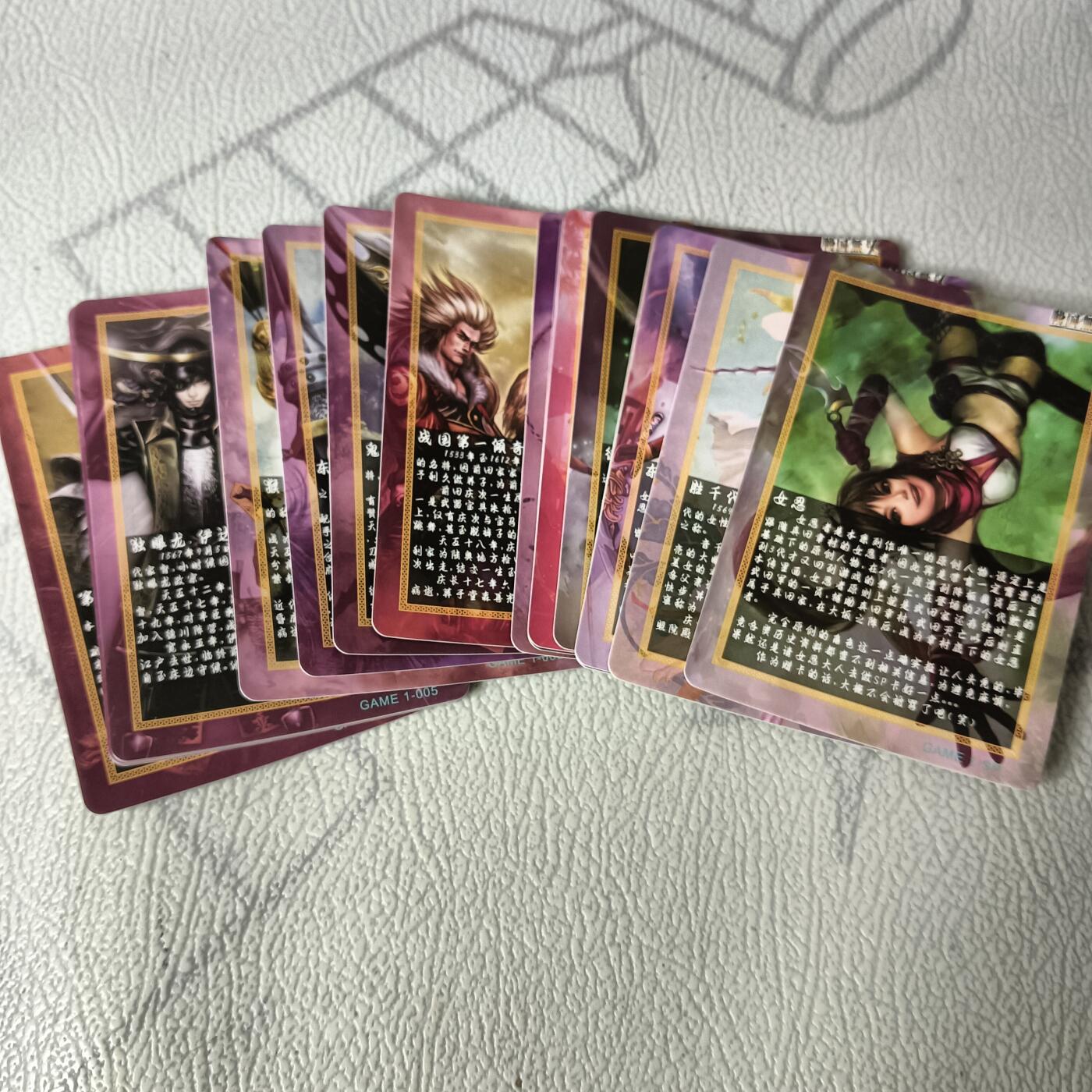 花开卡拍第29期（品控勿拍!!!拍品不寄存，运费5元，自制卡难免瑕疵，可能存在轻微撞角爆边等出厂瑕疵，品控介意勿拍！） 战国无双19张