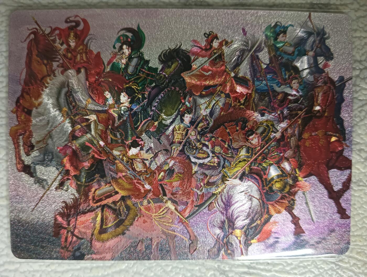 花开卡拍第29期（品控勿拍!!!拍品不寄存，运费5元，自制卡难免瑕疵，可能存在轻微撞角爆边等出厂瑕疵，品控介意勿拍！） 百里卡牌忠烈杨家将特卡杨门女将合体卡一张
