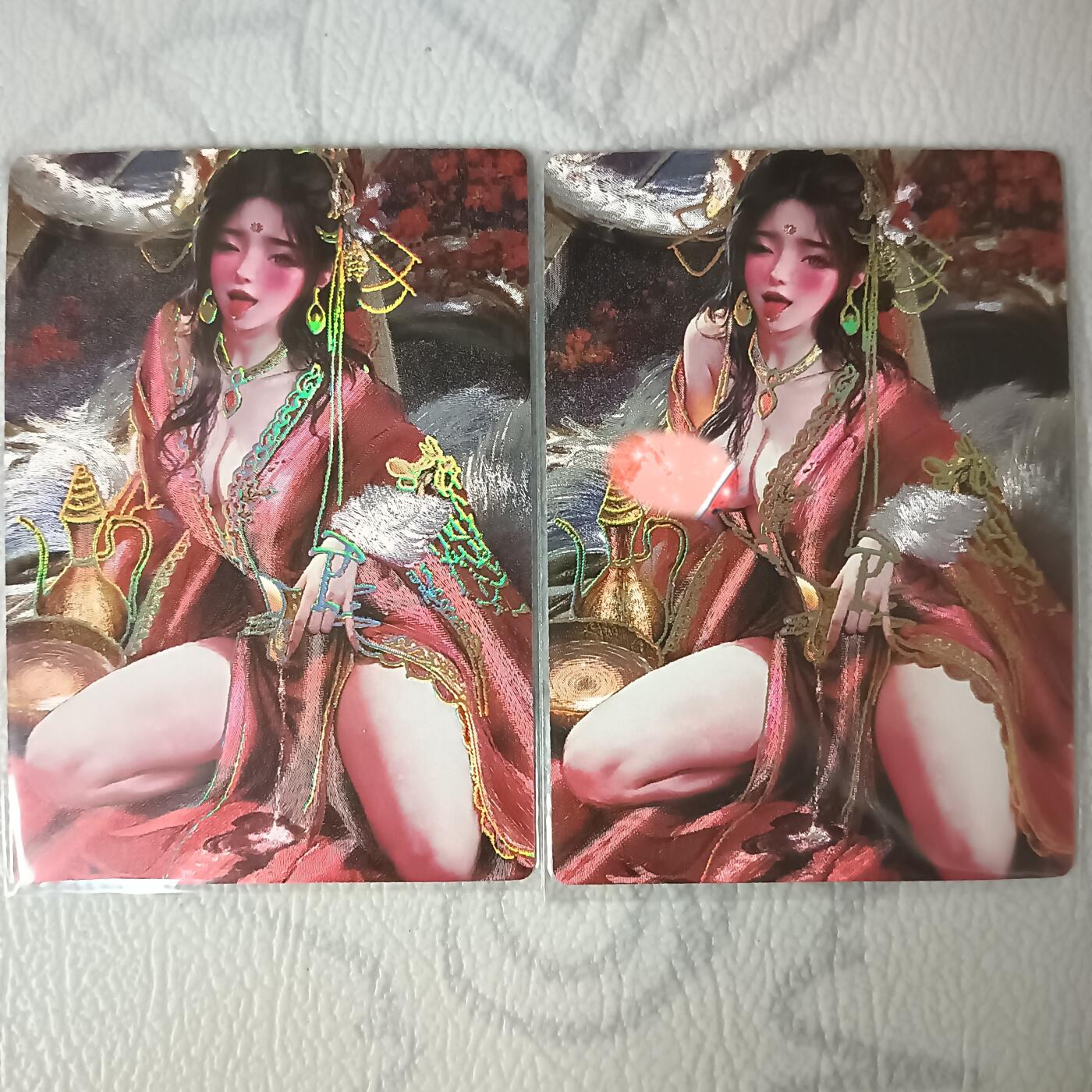 花开卡拍第29期（品控勿拍!!!拍品不寄存，运费5元，自制卡难免瑕疵，可能存在轻微撞角爆边等出厂瑕疵，品控介意勿拍！） 星宿卡牌媚玄鉴一弹妲己幻粗两渐变