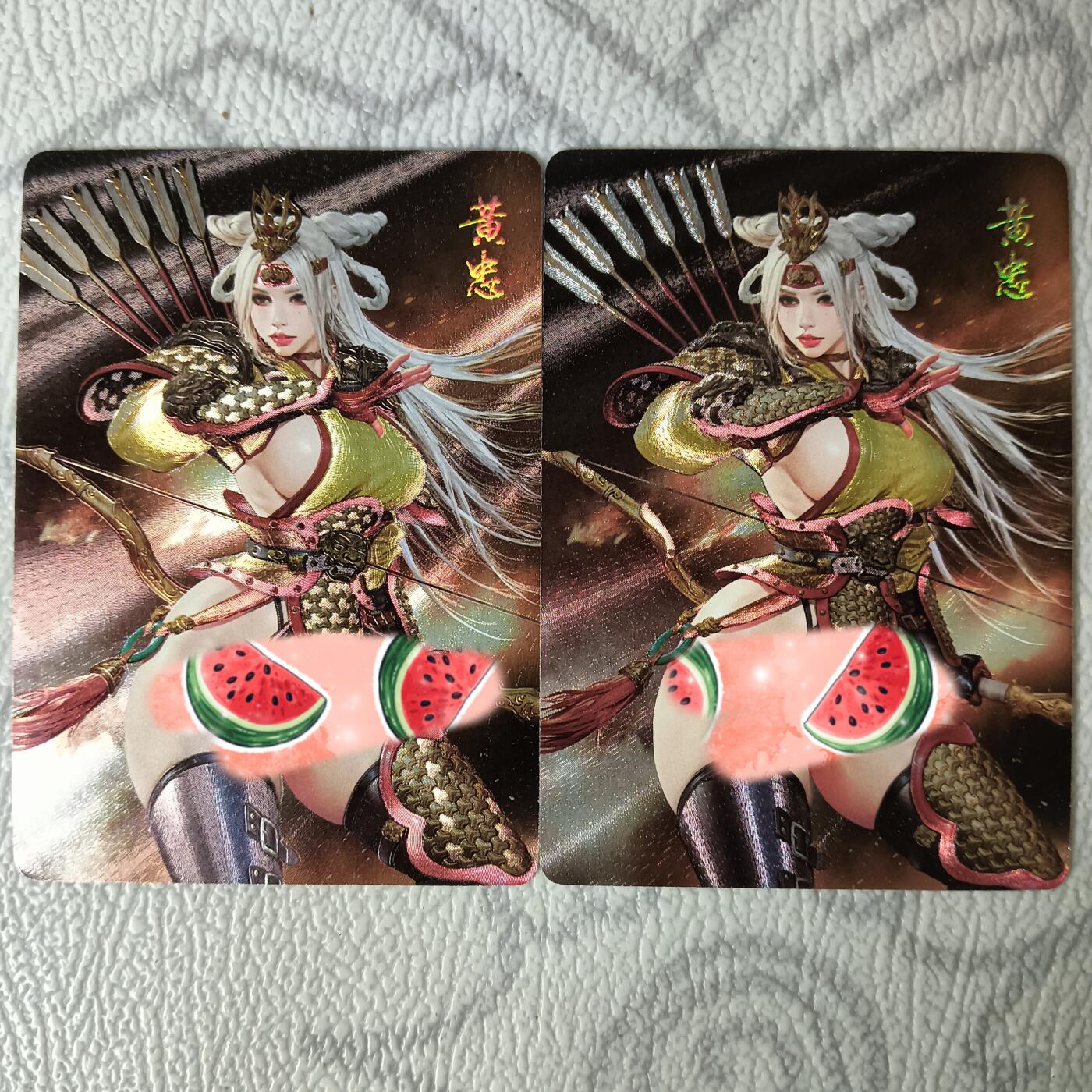 花开卡拍第29期（品控勿拍!!!拍品不寄存，运费5元，自制卡难免瑕疵，可能存在轻微撞角爆边等出厂瑕疵，品控介意勿拍！） 燎原文化 三国姬 黑暗王朝 黄忠 粗闪 随粗双工艺