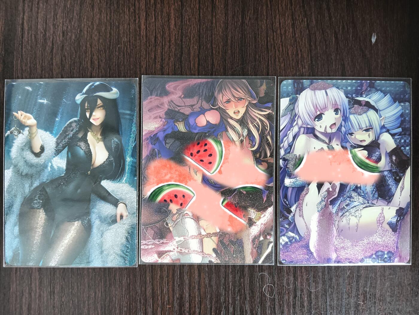 花开卡拍第29期（品控勿拍!!!拍品不寄存，运费5元，自制卡难免瑕疵，可能存在轻微撞角爆边等出厂瑕疵，品控介意勿拍！） 织田卡牌 完全败北2张+雅儿贝德1张 粗闪 
