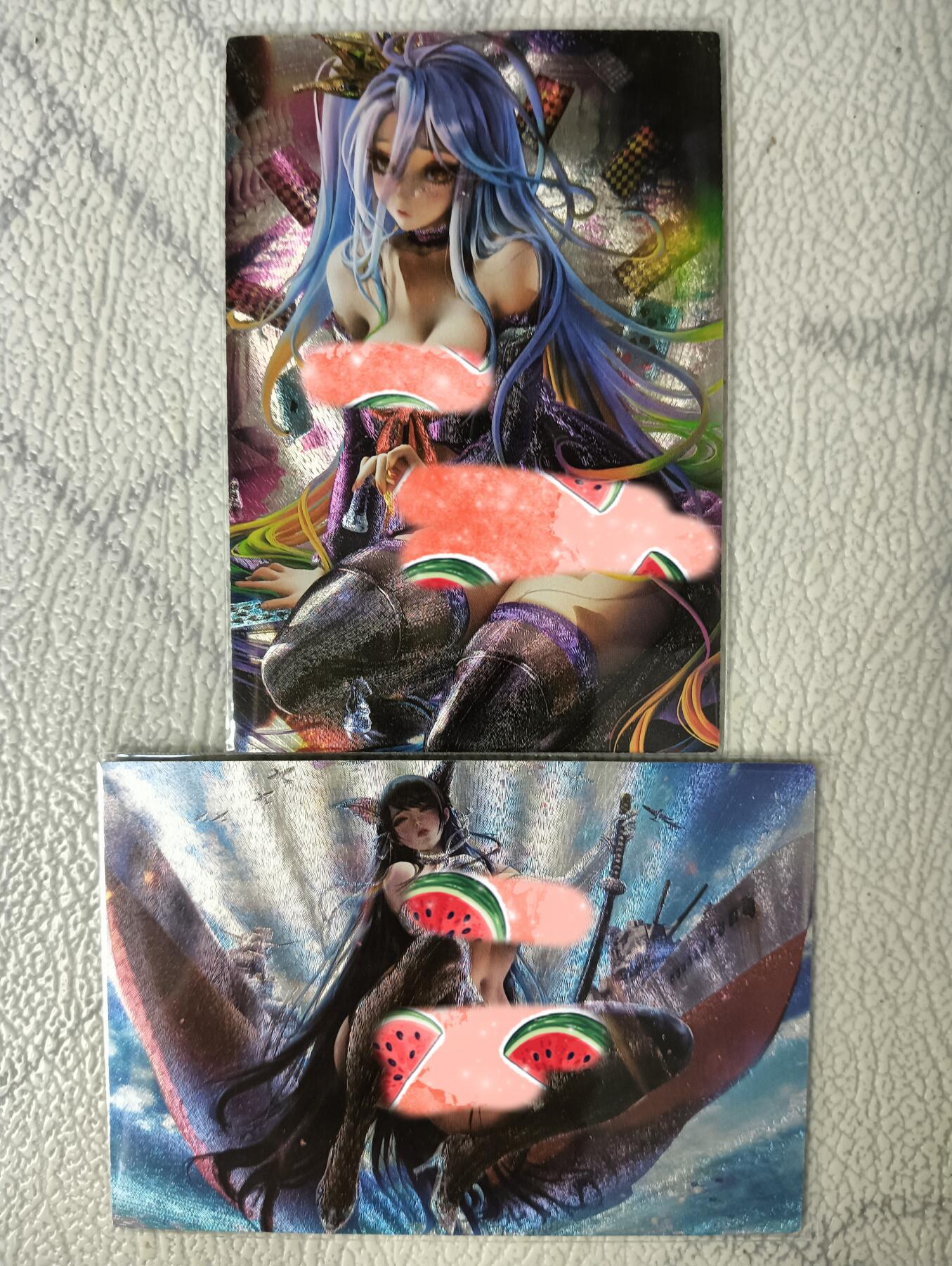 花开卡拍第29期（品控勿拍!!!拍品不寄存，运费5元，自制卡难免瑕疵，可能存在轻微撞角爆边等出厂瑕疵，品控介意勿拍！） 猴子动漫 璇粗定制卡 阿狸+游戏人生白 粗闪 非常稀有