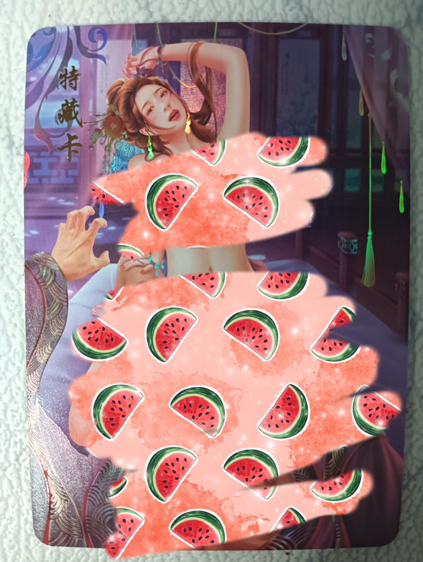 花开卡拍第29期（品控勿拍!!!拍品不寄存，运费5元，自制卡难免瑕疵，可能存在轻微撞角爆边等出厂瑕疵，品控介意勿拍！） 青鸾殿原创场景卡 潘金莲艺术版 彩闪