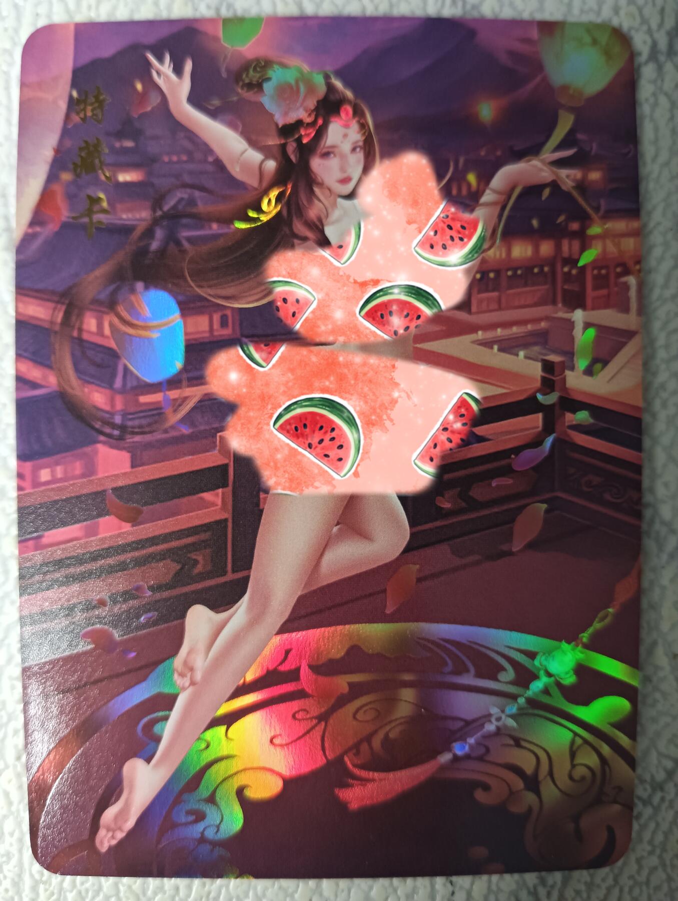 花开卡拍第29期（品控勿拍!!!拍品不寄存，运费5元，自制卡难免瑕疵，可能存在轻微撞角爆边等出厂瑕疵，品控介意勿拍！） 青鸾殿原创水浒外传 李师师艺术版 彩闪