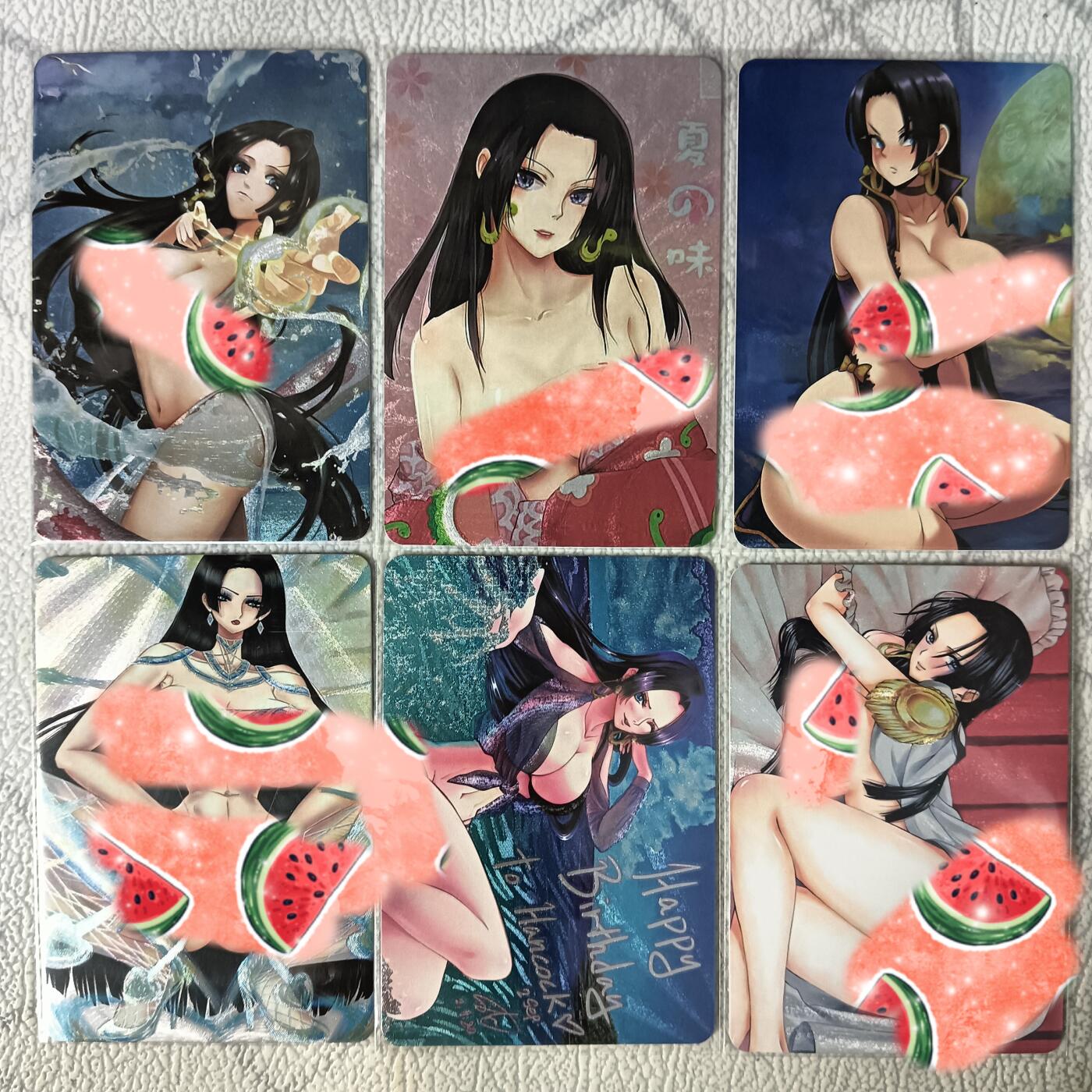 花开卡拍第29期（品控勿拍!!!拍品不寄存，运费5元，自制卡难免瑕疵，可能存在轻微撞角爆边等出厂瑕疵，品控介意勿拍！） 宁缺卡牌 女帝合集6张 粗闪 姿势撩人 大雷吸睛