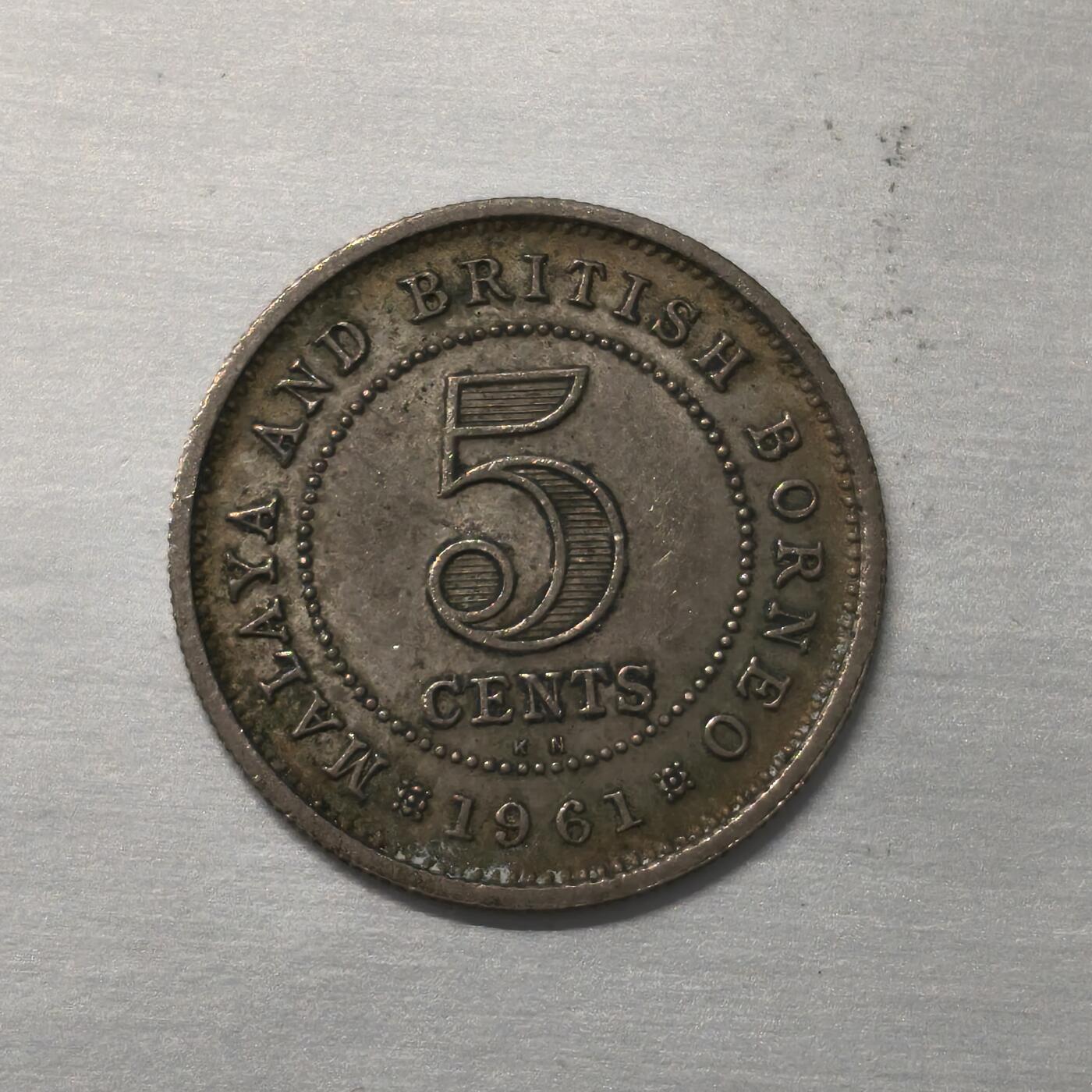 Krab外币市集Vol.18 英属北婆罗洲1961年5分KN厂