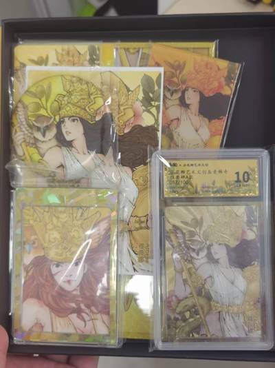 夜之极第二十三期 （7月5日周六晚10点截拍，欢迎竞拍） - 小花瓣艺术文创雅典娜A款all（评级/大小色纸/亚克力/镭射票/浮雕卡/明信片/手绘复刻卡/棉卡 吧唧/冰箱贴）