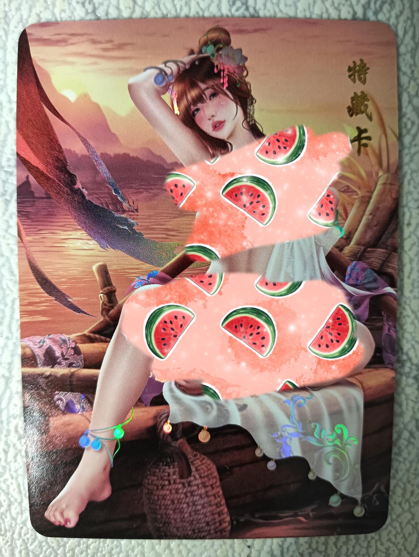 花开卡拍第29期（品控勿拍!!!拍品不寄存，运费5元，自制卡难免瑕疵，可能存在轻微撞角爆边等出厂瑕疵，品控介意勿拍！） 青鸾殿原创水浒外传 刘高妻艺术版 彩闪