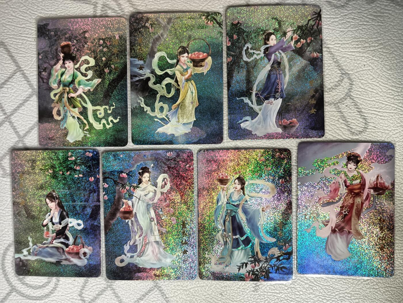 花开卡拍第29期（品控勿拍!!!拍品不寄存，运费5元，自制卡难免瑕疵，可能存在轻微撞角爆边等出厂瑕疵，品控介意勿拍！） 时光记忆 七仙女 碎点闪 特典卡