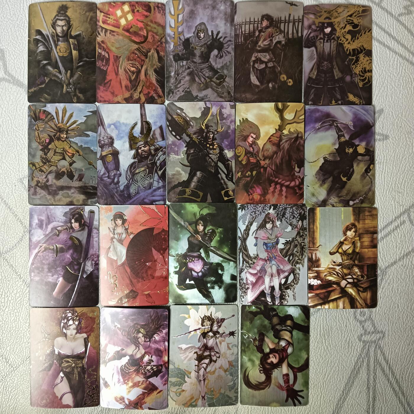 花开卡拍第29期（品控勿拍!!!拍品不寄存，运费5元，自制卡难免瑕疵，可能存在轻微撞角爆边等出厂瑕疵，品控介意勿拍！） 战国无双19张