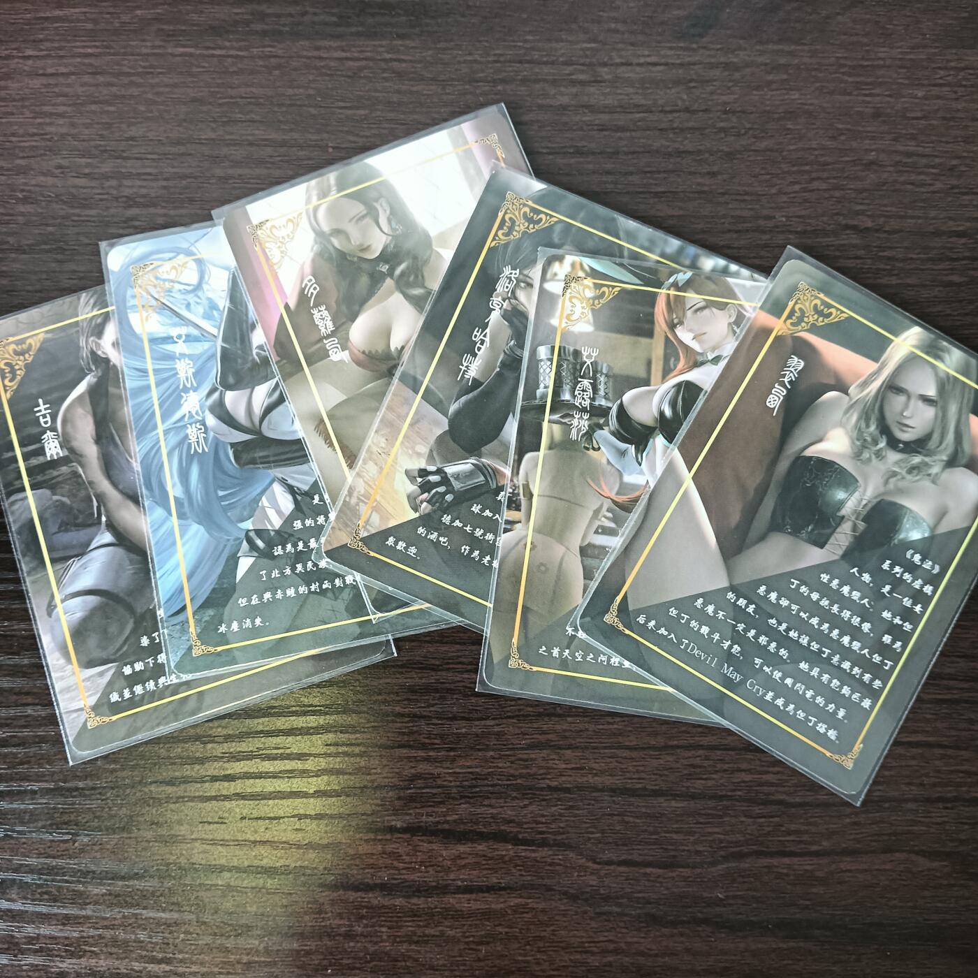 花开卡拍第29期（品控勿拍!!!拍品不寄存，运费5元，自制卡难免瑕疵，可能存在轻微撞角爆边等出厂瑕疵，品控介意勿拍！） ACG美女卡牌 粗闪6张 蒂法 爱丽丝等
