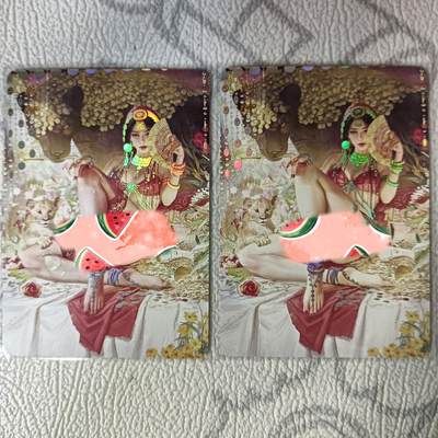 花开卡拍第30期（7月13号周日截拍，品控勿拍!!!拍品不寄存，运费5元，自制卡难免瑕疵，可能存在轻微撞角爆边等出厂瑕疵，品控介意勿拍！） - 远景彩闪财神一对