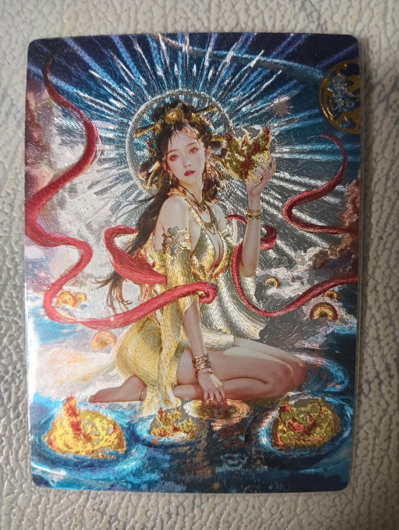 花开卡拍第29期（品控勿拍!!!拍品不寄存，运费5元，自制卡难免瑕疵，可能存在轻微撞角爆边等出厂瑕疵，品控介意勿拍！） 奇点卡牌 玄灵谱 羲和 粗闪