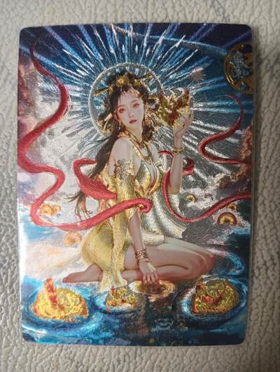 花开卡拍第31期（7月20号周日截拍，品控勿拍!!!拍品不寄存，运费5元，自制卡难免瑕疵，可能存在轻微撞角爆边等出厂瑕疵，品控介意勿拍！） - 奇点卡牌 玄灵谱 羲和 粗闪