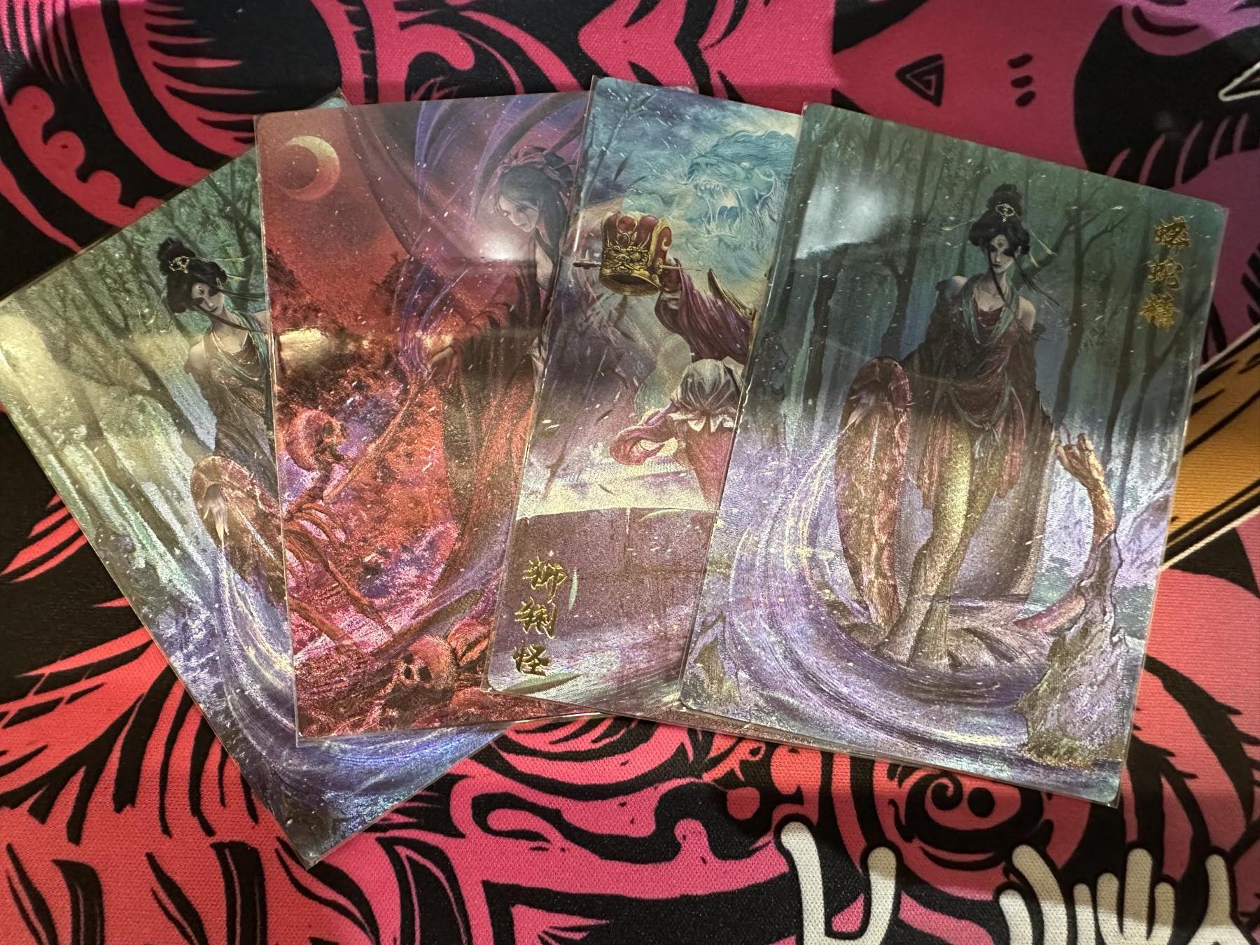 秋萤阁第六期     (7月6日周末晚上23点截拍，欢迎竞拍)  卡德曼 武韵红颜 西游10 画师：杆子  粗闪  4张