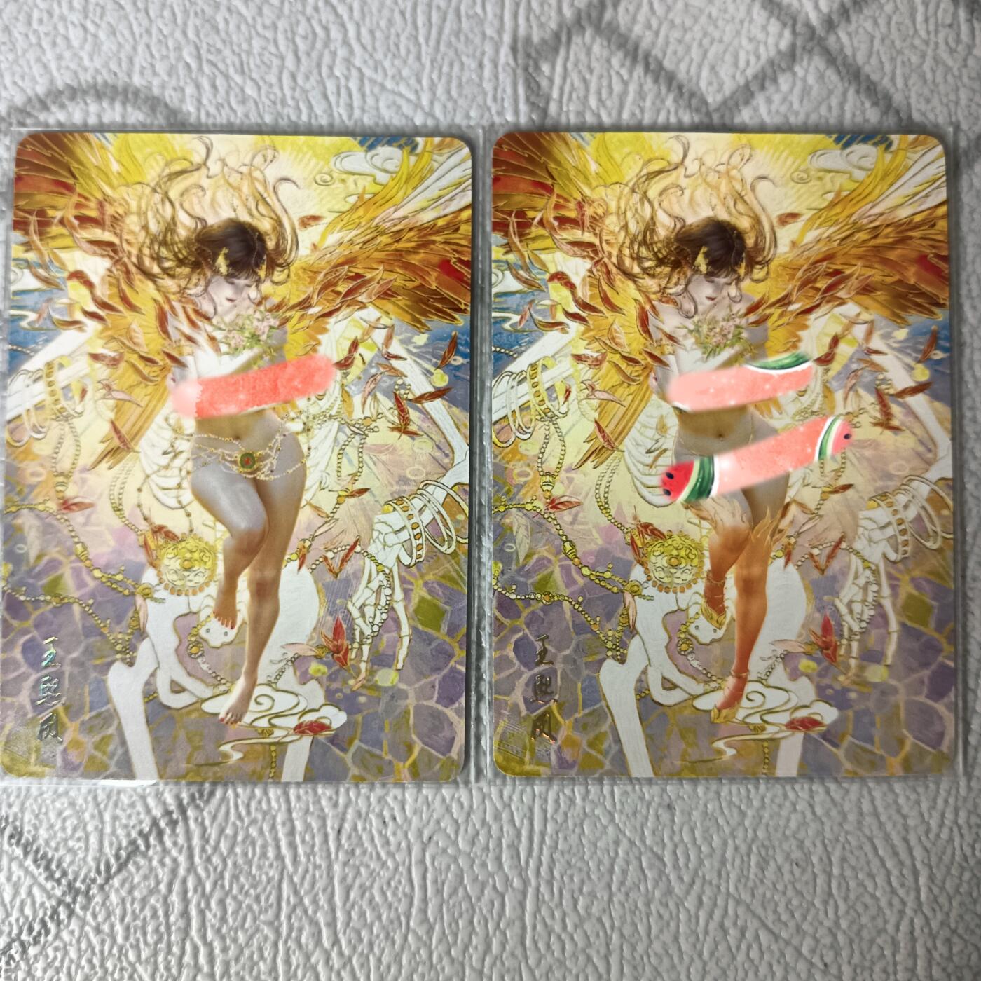 花开卡拍第29期（品控勿拍!!!拍品不寄存，运费5元，自制卡难免瑕疵，可能存在轻微撞角爆边等出厂瑕疵，品控介意勿拍！） 燎原卡牌 焱卡文化 刷子太虚幻境 王熙凤，普卡，一套两张