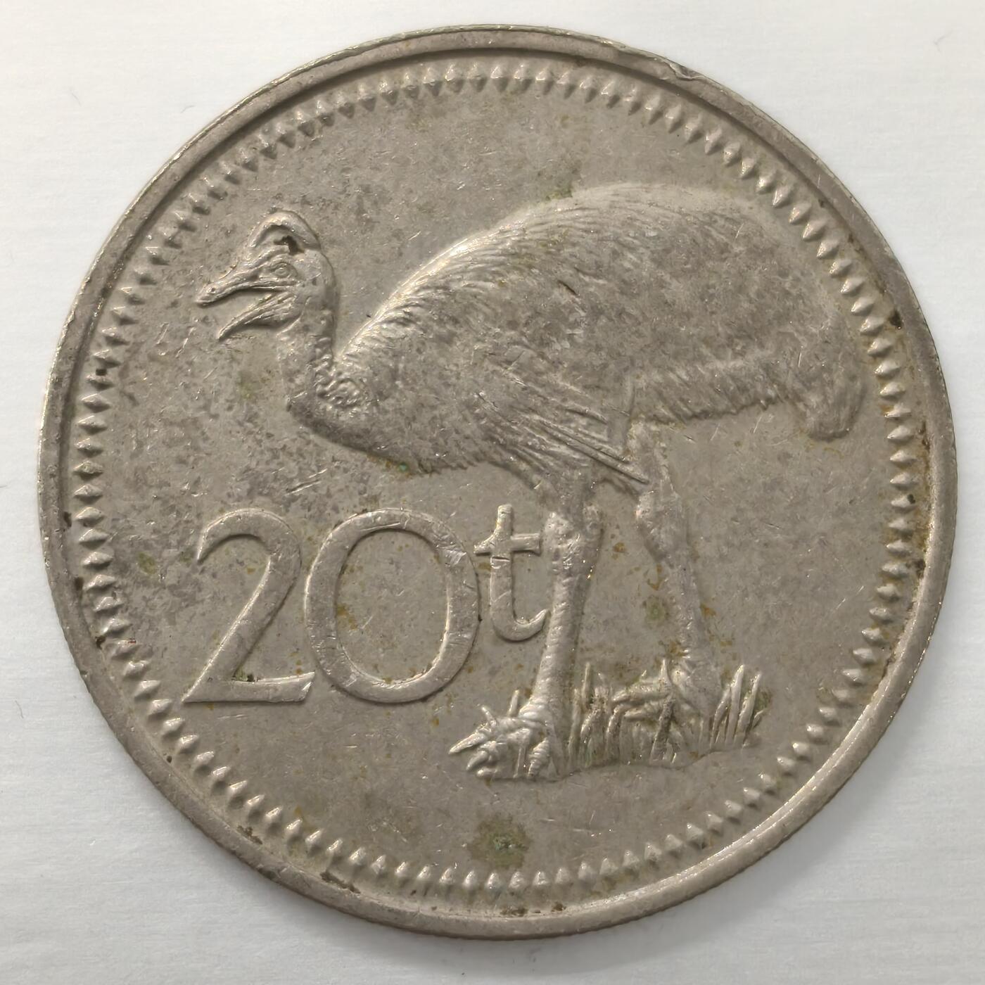 Krab外币市集Vol.18 巴布亚新几内亚1975年20t