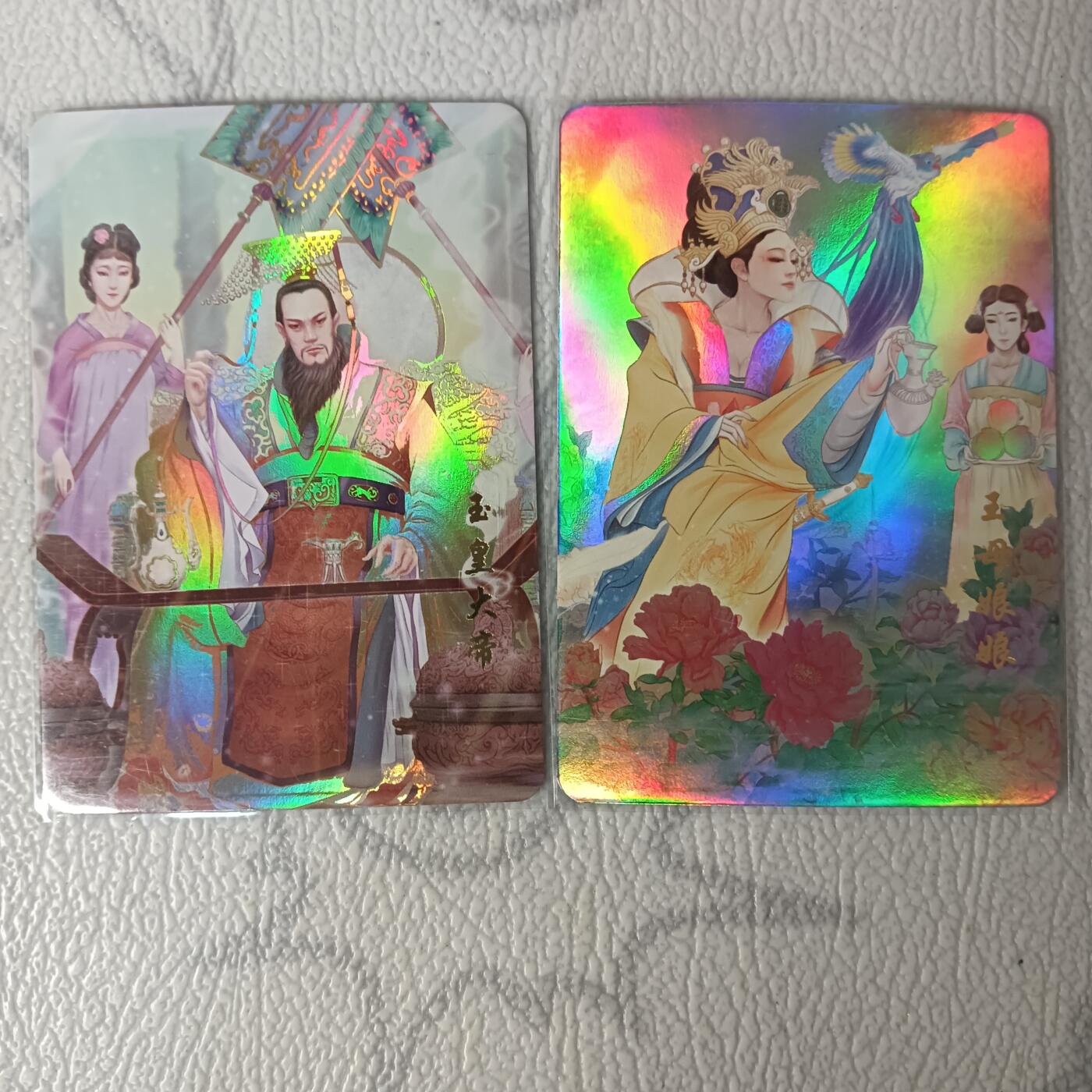 花开卡拍第29期（品控勿拍!!!拍品不寄存，运费5元，自制卡难免瑕疵，可能存在轻微撞角爆边等出厂瑕疵，品控介意勿拍！） 时光记忆 王母娘娘/玉皇大帝 彩闪 特典卡