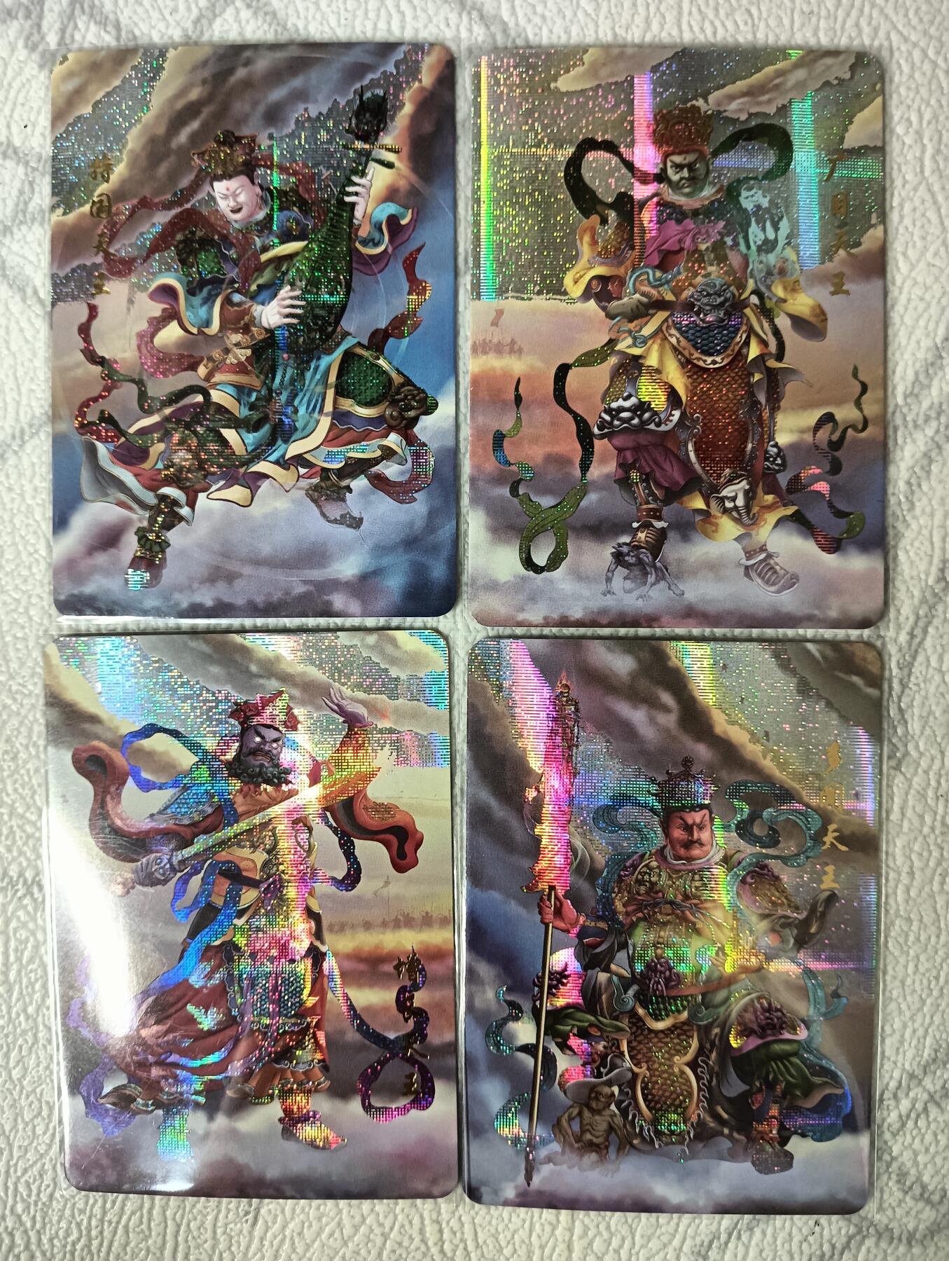 花开卡拍第29期（品控勿拍!!!拍品不寄存，运费5元，自制卡难免瑕疵，可能存在轻微撞角爆边等出厂瑕疵，品控介意勿拍！） 时光记忆 四大天王 布纹闪 特典卡