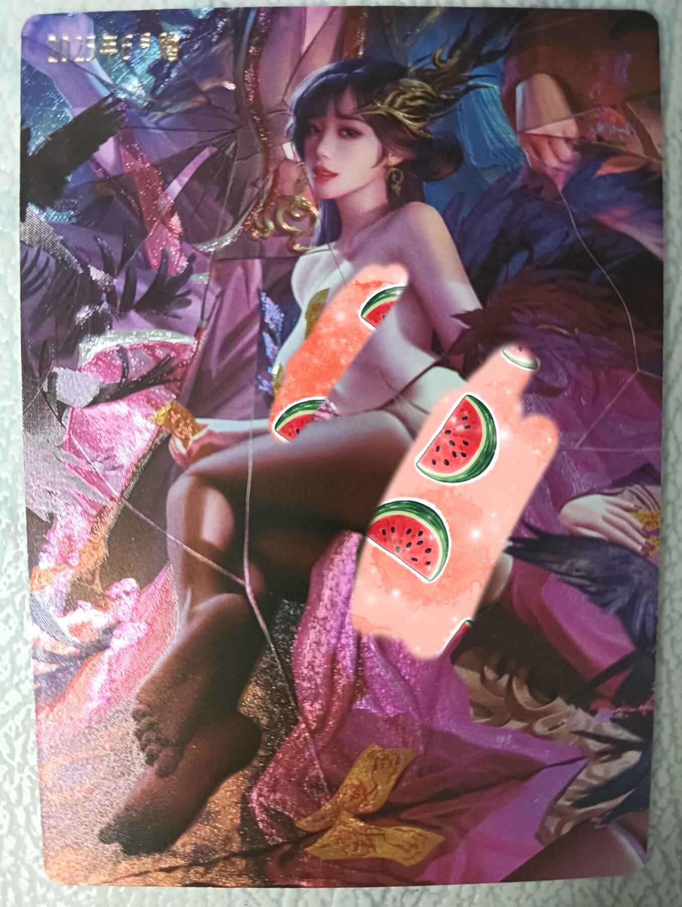 花开卡拍第29期（品控勿拍!!!拍品不寄存，运费5元，自制卡难免瑕疵，可能存在轻微撞角爆边等出厂瑕疵，品控介意勿拍！） 卡玩帕克6月满赠 陈阿娇黑丝版 粗闪