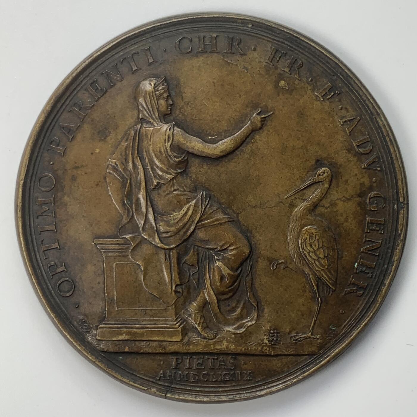 掌中浮雕-藏着的欧洲第031场 1679年法国纪尧姆铜章，58mm