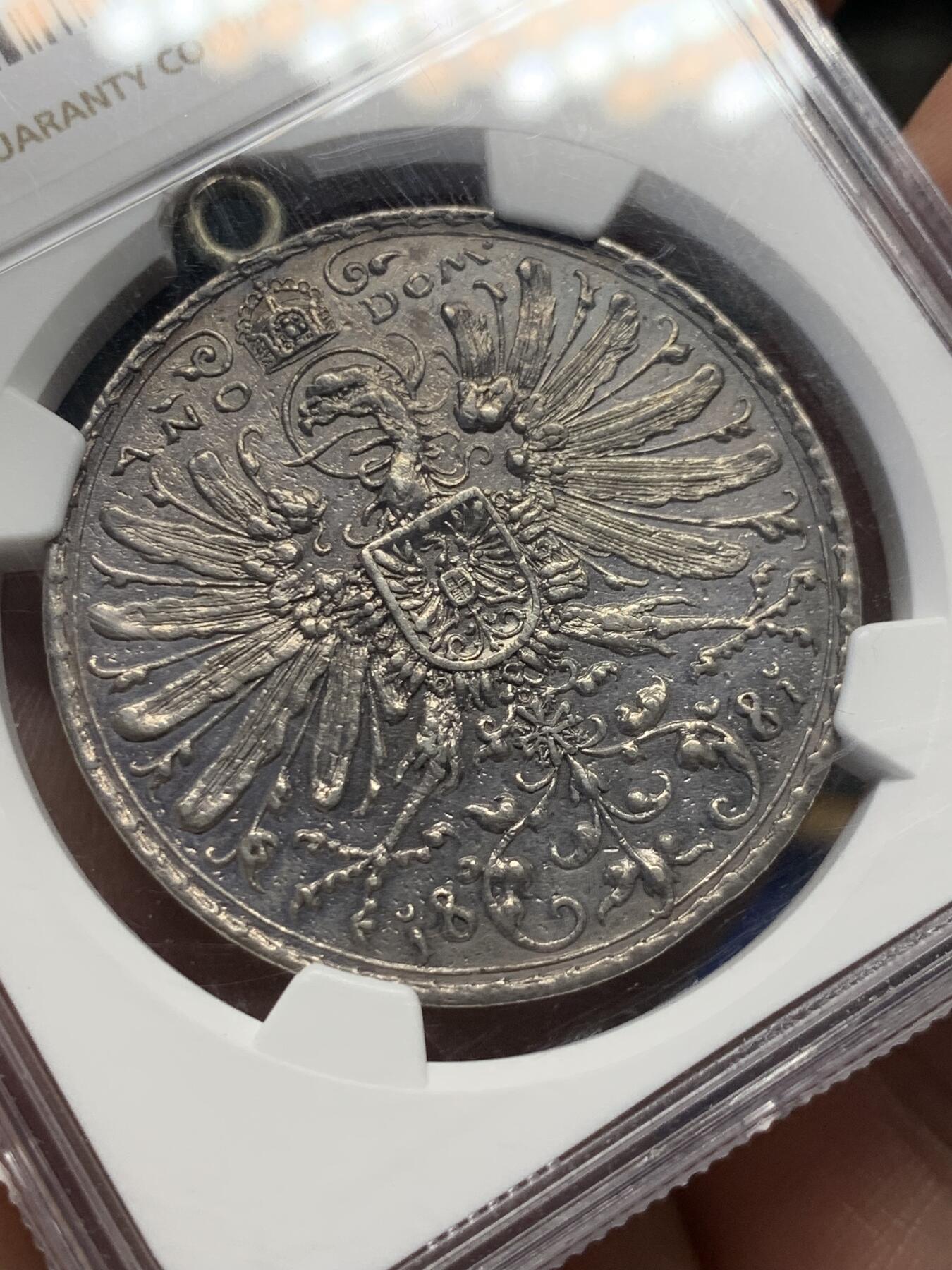 《竞宝斋》第398场 周日，周一，2场连拍 （全场包邮） NGC AU 德国 1881年 巴伐利亚慕尼黑射击节银章 设计精美