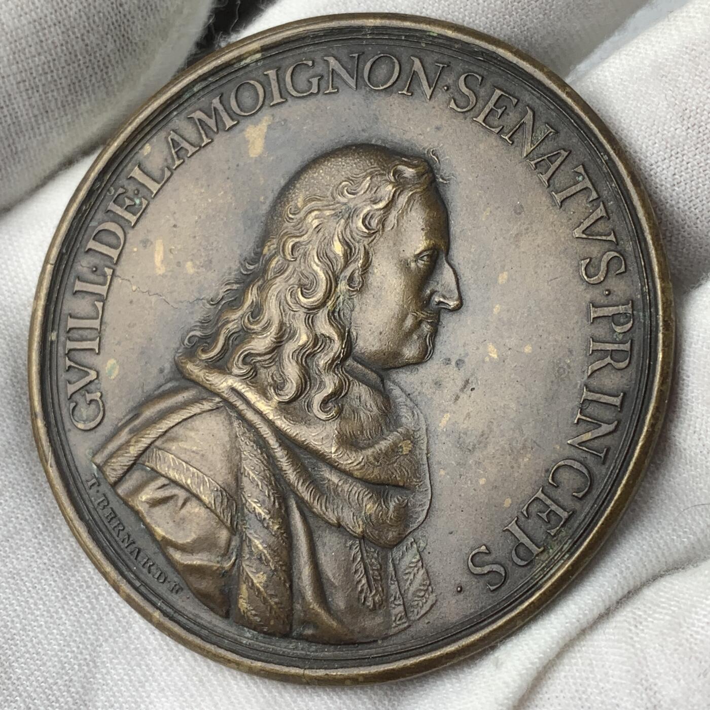 掌中浮雕-藏着的欧洲第031场 1679年法国纪尧姆铜章，58mm