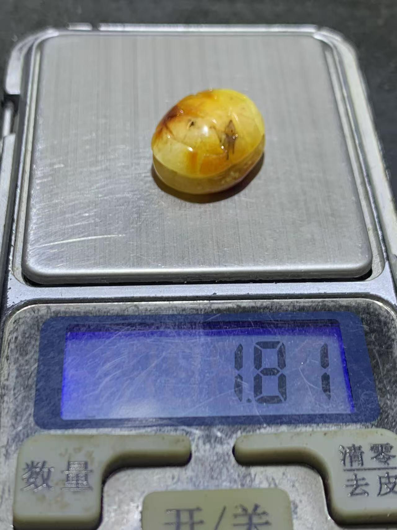 精美天然乌克兰蜜蜡雕刻龟壳寓意，富甲天下，一个，！