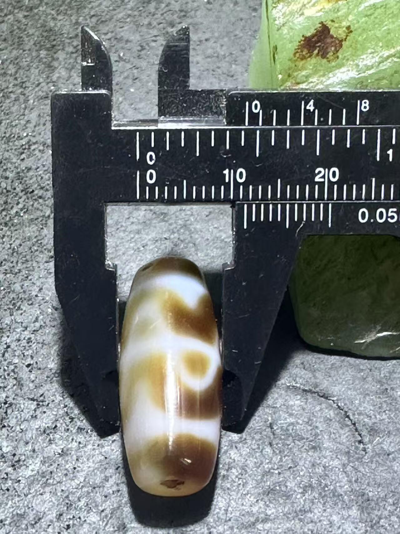 仅此一颗，藏传六瓣莲花虎牙随形天珠一颗