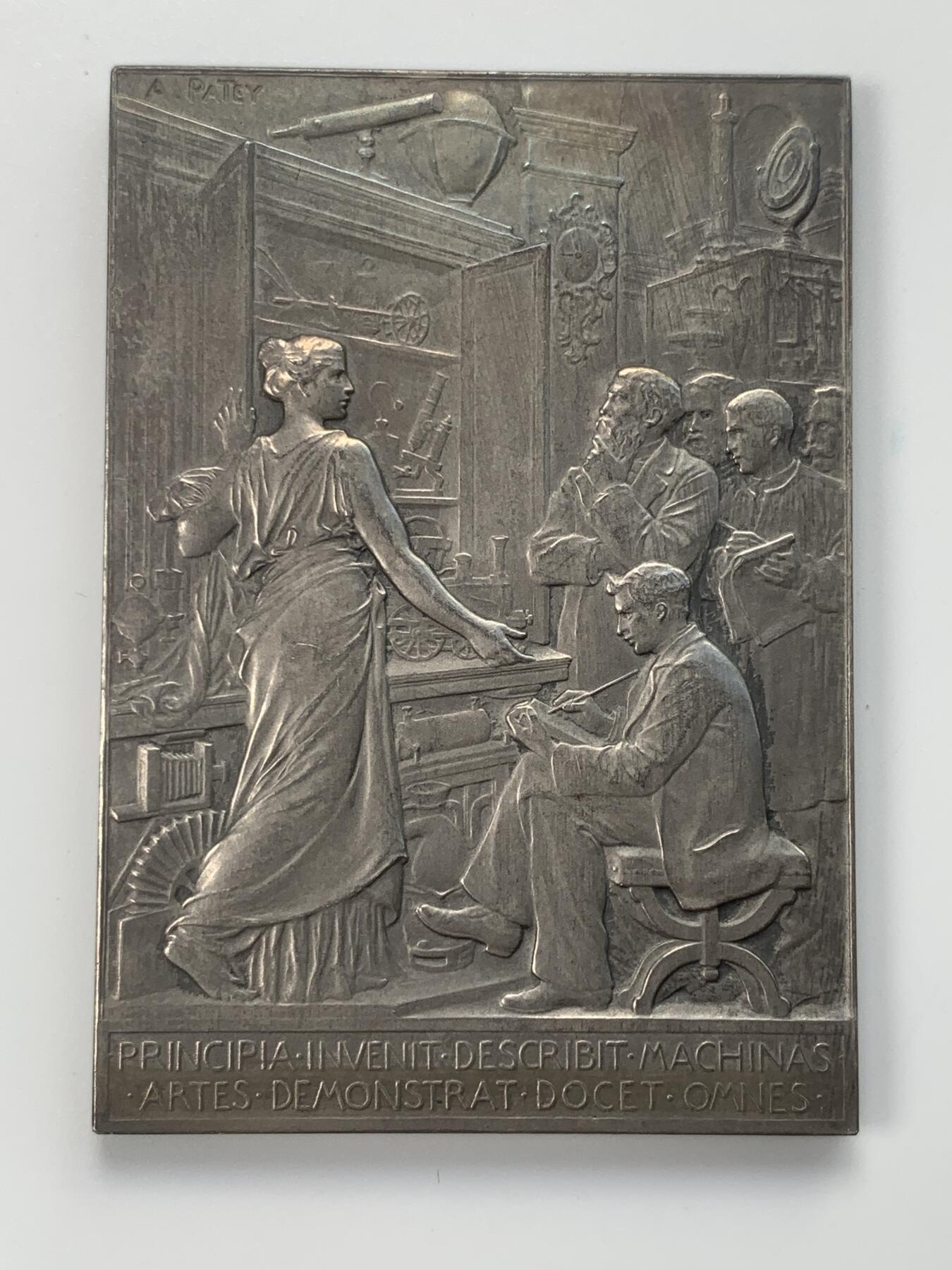 掌中浮雕-藏着的欧洲第031场 法国国家艺术学院奖章 ， 48 X 68 mm，镀银铜章， A. PATEY雕刻，五彩包浆