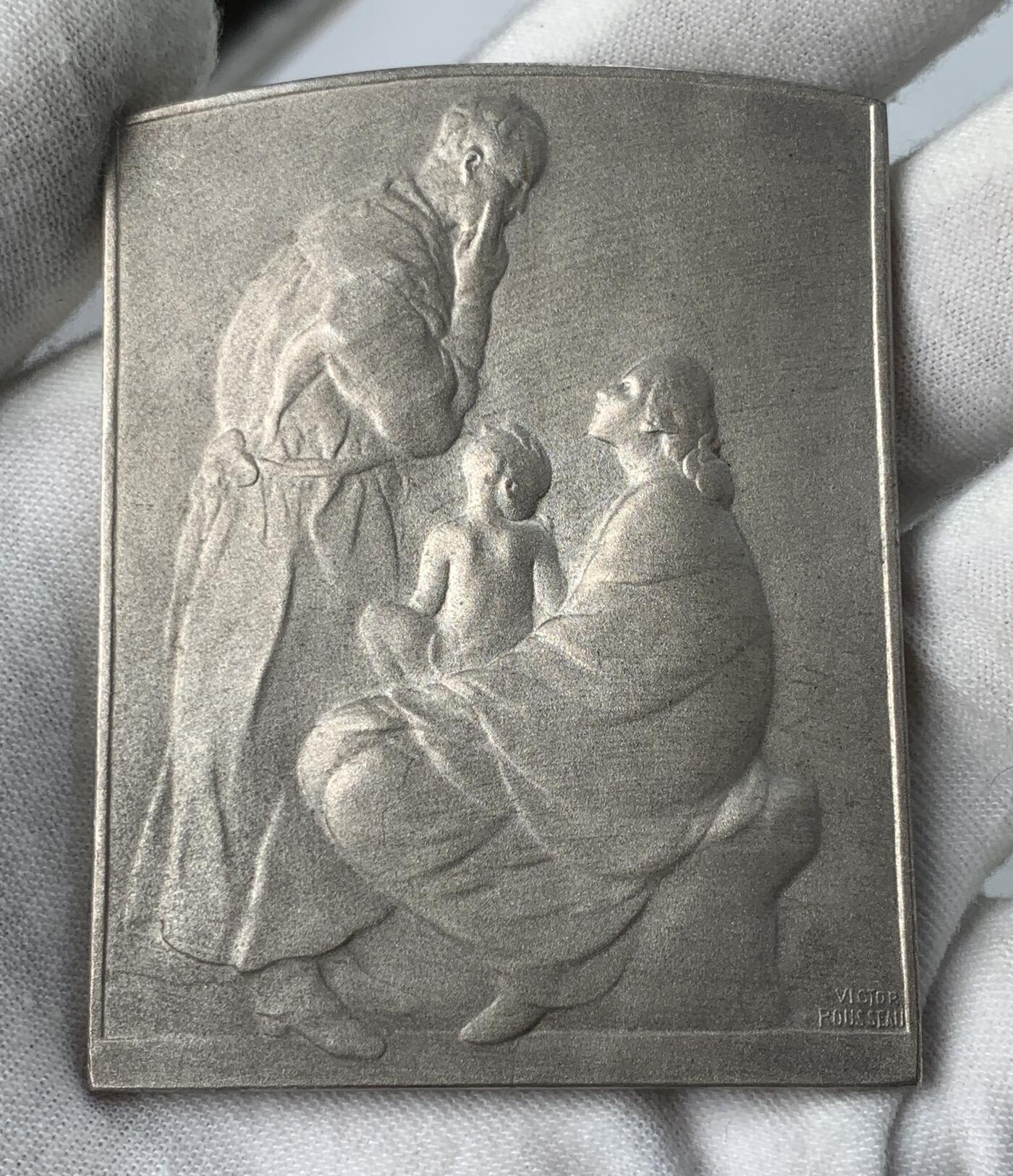 掌中浮雕-藏着的欧洲第031场 1919年比利时装饰艺术奖章，68*54mm，111g