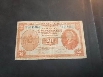 博彦收藏   7月23日 8点钱币专场 - 1943 荷属印尼 50cents  流通品