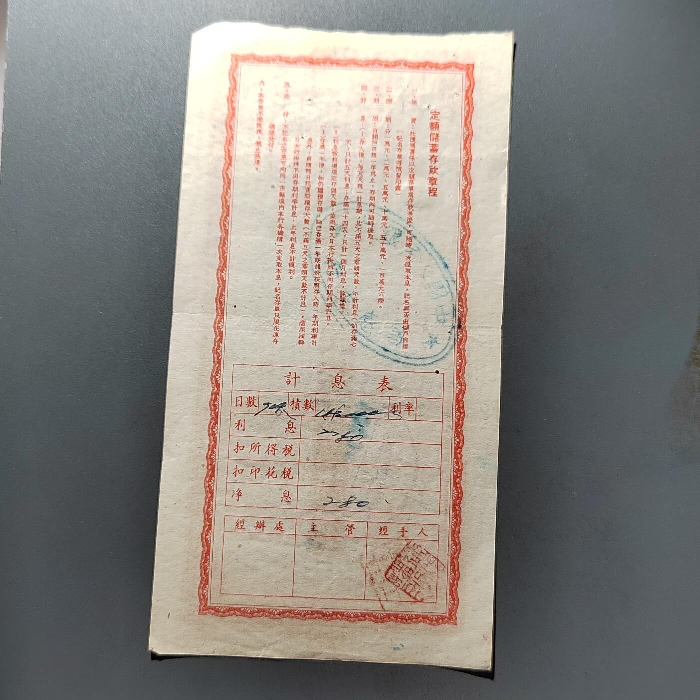 PCAI钱币  6-447  纸币小专场 存单