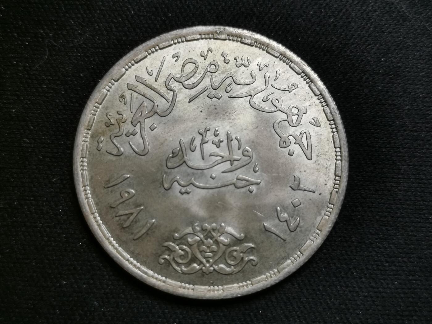 精美卫国战争胜利系列纪念钞币以及世界各国钱币专场 L103精美埃及工业部银禧一磅大银币