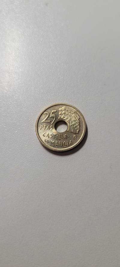 2025第十八期 - 好品 西班牙1996年25比塞塔纪念币 卡斯蒂利亚 唐吉柯德大战风车