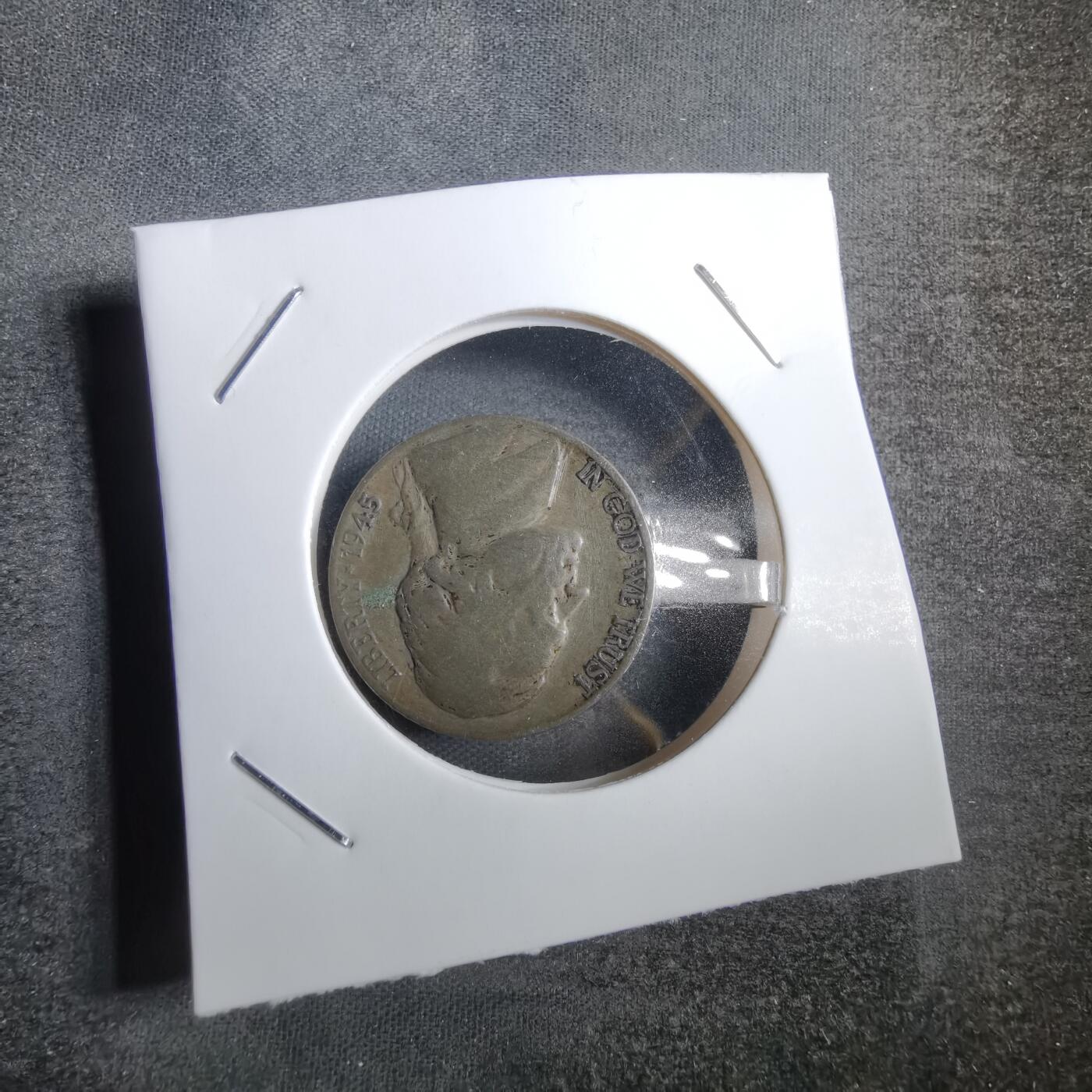 沼泽如烟--第771场 1945年美国五分银币手工品