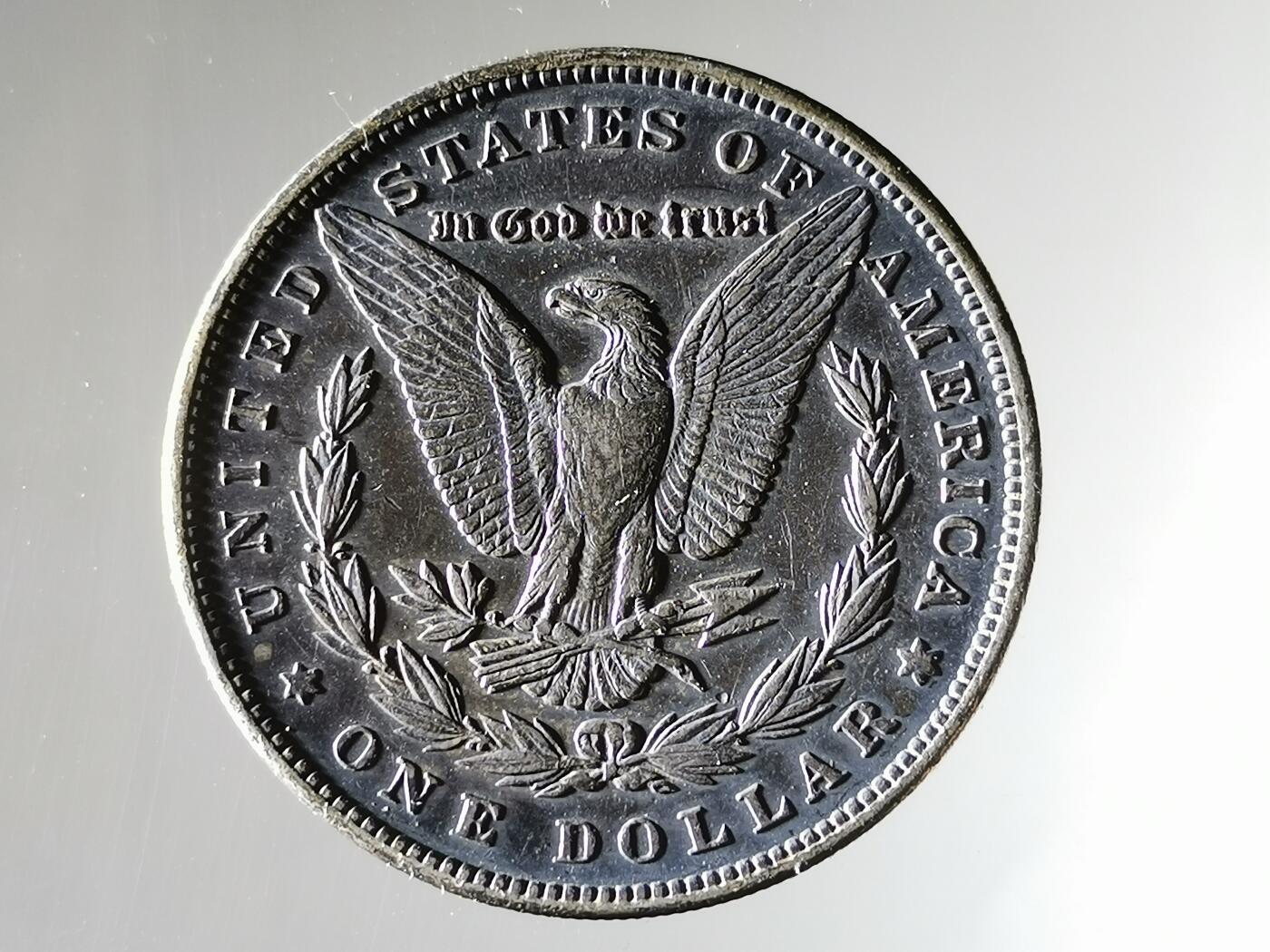 精美卫国战争胜利系列纪念钞币以及世界各国钱币专场 P8极美老彩美国摩根一美元银币