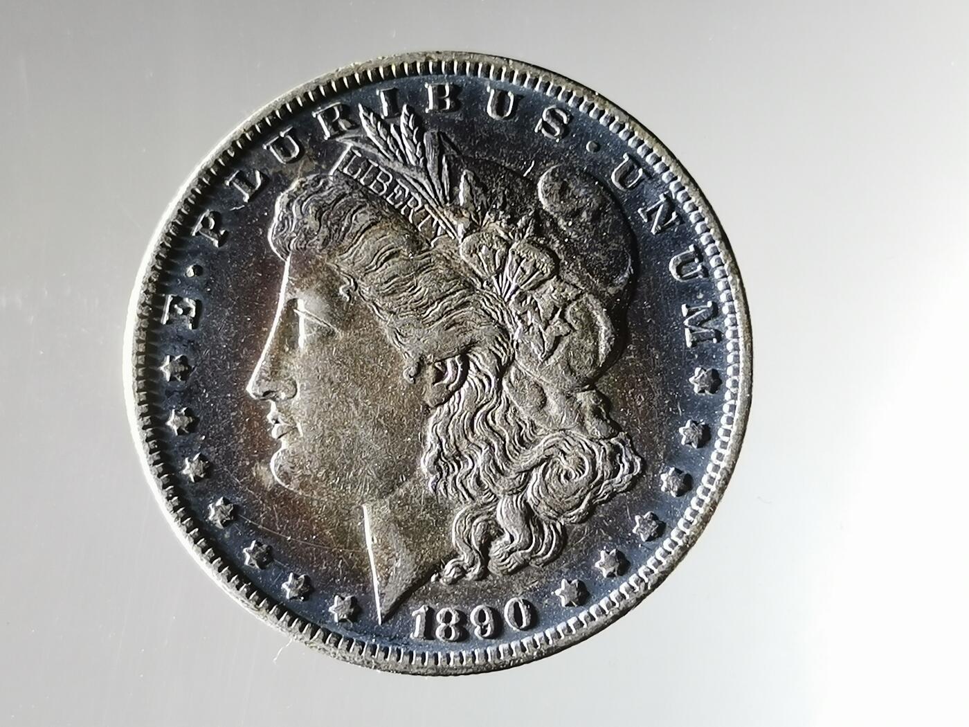 精美卫国战争胜利系列纪念钞币以及世界各国钱币专场 P8极美老彩美国摩根一美元银币