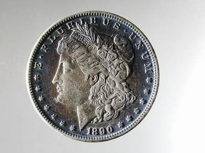 精美卫国战争胜利系列纪念钞币以及世界各国钱币专场 - P8极美老彩美国摩根一美元银币
